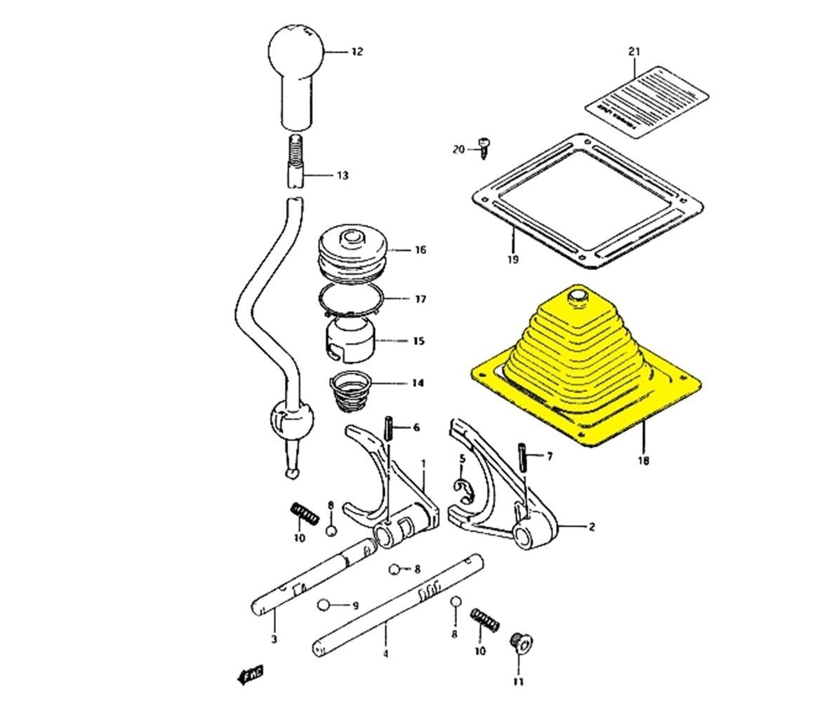 CUFFIA LEVA RIDUTTORE SUZUKI SJ410/ SJ413/ SAMURAI/ SANTANA - Autoricambi4x4