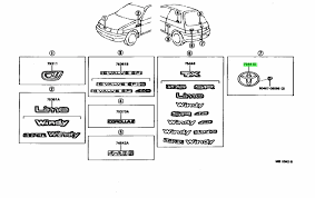 EMBLEMA PORTA POSTERIORE TOYOTA LAND CRUISER (ORIGINALE) - Autoricambi4x4