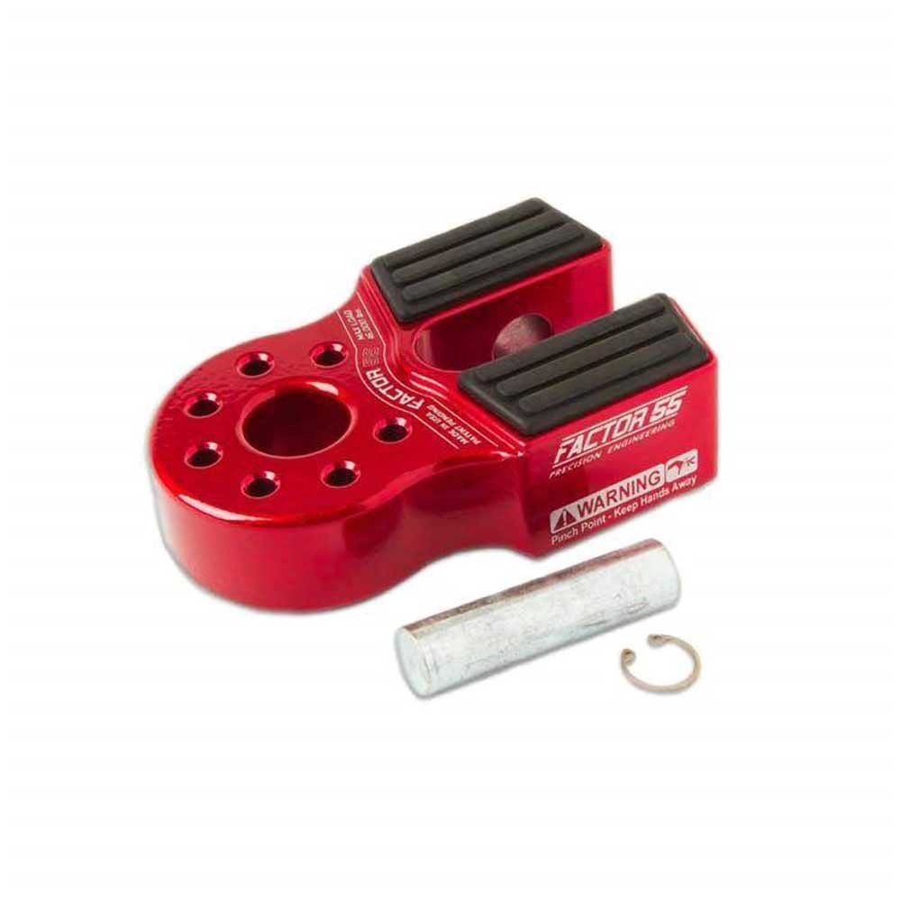Flatlink con perno in titanio e protezione in gomma rossa Factor 55 - Autoricambi4x4