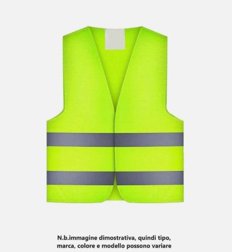 GILET CATARIFRANGENTE ALTA VISIBILITÀ OMOLOGATO - GIUBBINO DI SICUREZZA TAGLIA UNICA - Autoricambi4x4