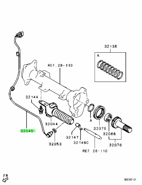INTERRUTTORE RUOTA LIBERA/ SENSORE ATTUATORE 4WD MITSUBISHI L200 DID/ PAJERO V60 - V80 (ORIGINALE) - Autoricambi4x4