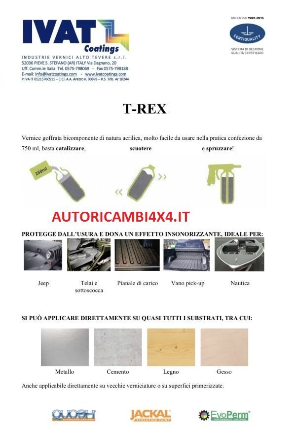 IVAT T - REX BINDER COLORABILE - Autoricambi4x4