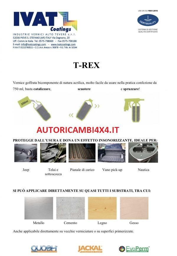 IVAT T - REX BLACK/NERO - Autoricambi4x4