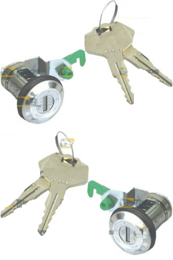 KIT BLOCCHETTI SERRATURA SPORTELLO DESTRO E SINISTRO CON CHIAVE PER NISSAN PICKUP D21 DAL 1986 AL 1992 (2 PORTE) - Autoricambi4x4