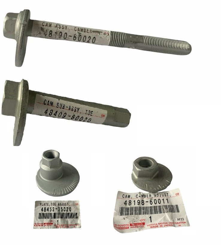 KIT BULLONI ECCENTRICO PER REGOLAZIONE CAMBER TOYOTA HILUX/ LAND CRUISER KDJ120/ GRJ120 (ORIGINALE) - Autoricambi4x4