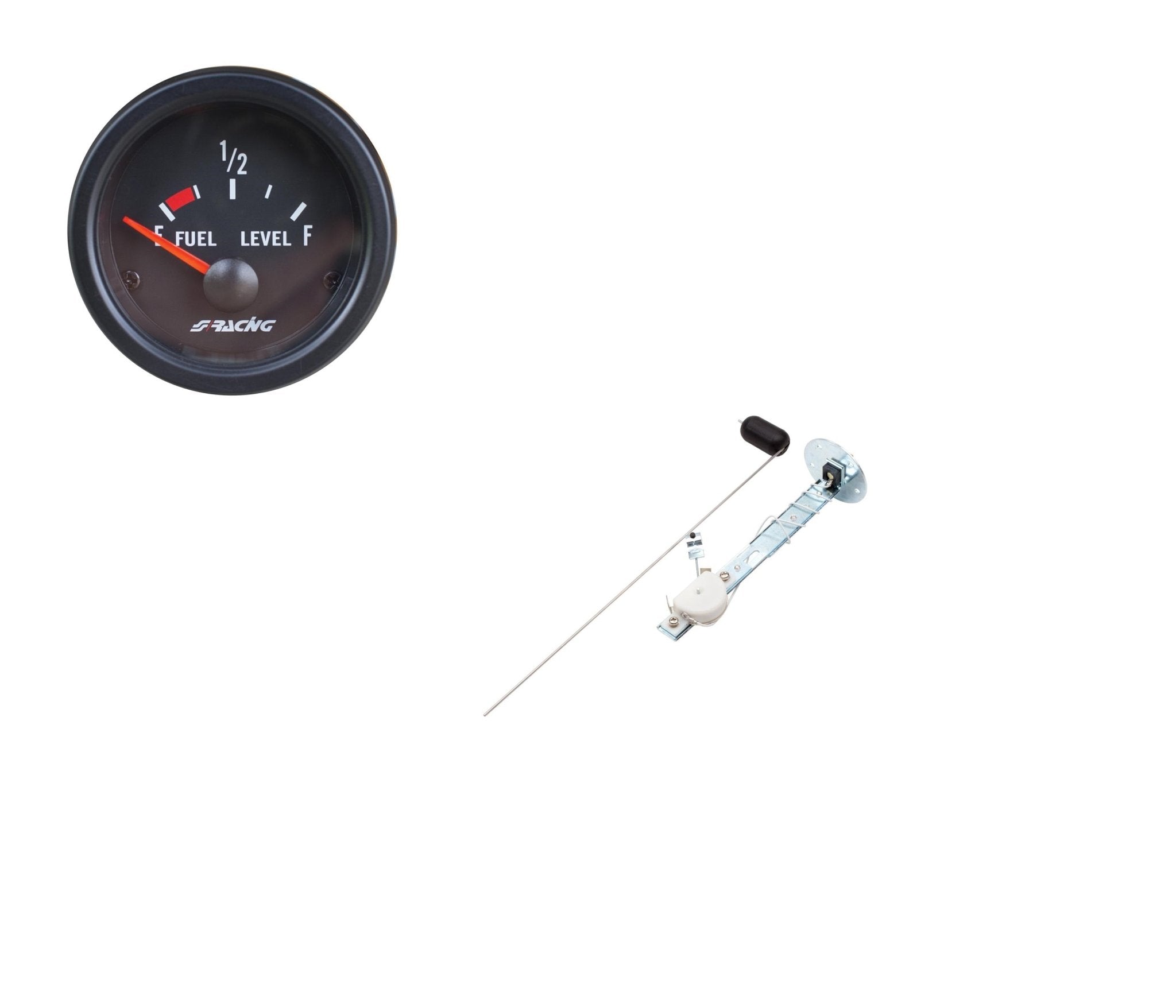 KIT CONTROLLO LIVELLO CARBURANTE: GALLEGGIANTE UNIVERSALE + INDICATORE BLACK LINE 52MM - Autoricambi4x4