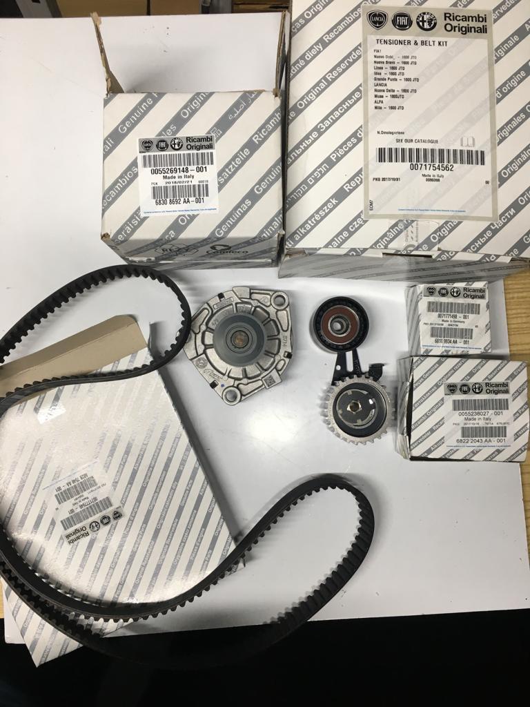KIT DISTRIBUZIONE POMPA ACQUA ORIGINALE, MOTORI 1.6 JTD/MTJ PER FIAT LANCIA ALFA - Autoricambi4x4
