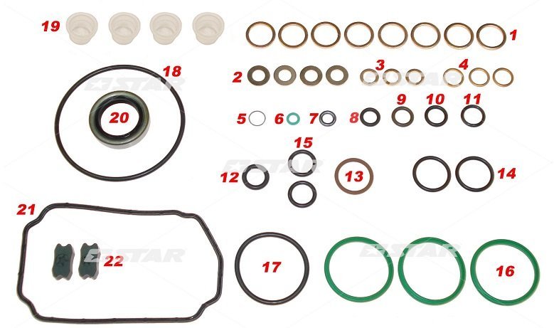 KIT REVISIONE POMPA CARBURANTE TOYOTA 096010 - 0561 IMPIANTO BOSCH - Autoricambi4x4