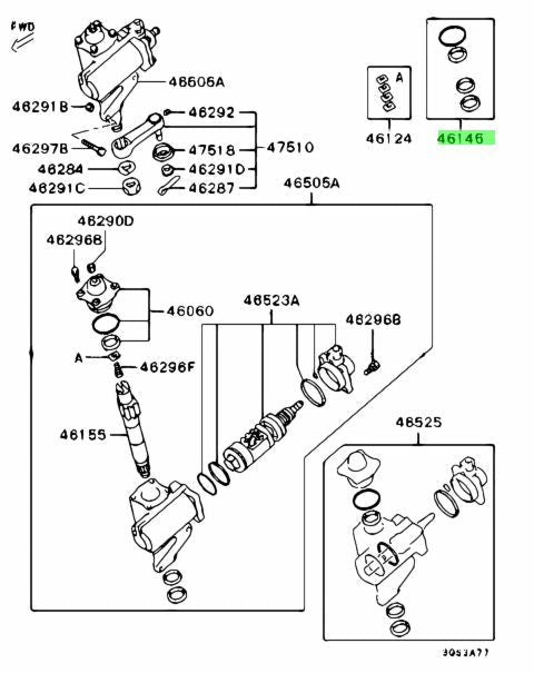 KIT REVISIONE SCATOLA GUIDA MITSUBISHI L200 K74/ PAJERO V20/ PAJERO SPORT (ORIGINALE) - Autoricambi4x4