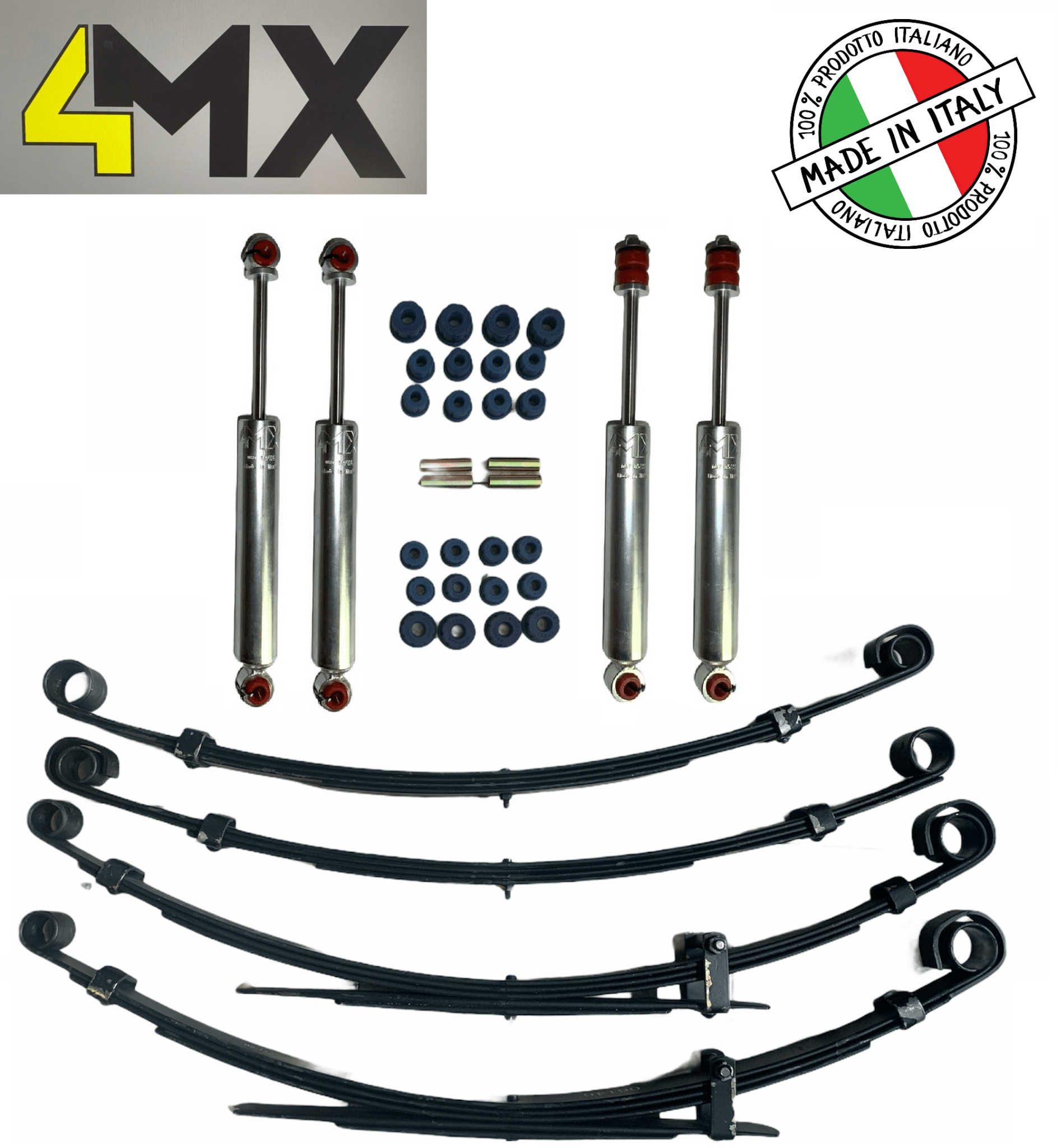 KIT RIALZO COMPLETO 4MX +5CM SUZUKI SJ410/ SJ413/ SAMURAI/ SANTANA (MADE IN ITALY) - Autoricambi4x4