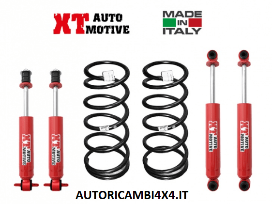 KIT RIALZO COMPLETO XT AUTOMOTIVE +4 CM HYUNDAI GALLOPER 3 PORTE PASSO CORTO - Autoricambi4x4