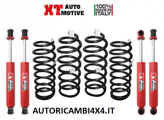 KIT RIALZO COMPLETO XT AUTOMOTIVE +6 CM PER TOYOTA LJ70/LJ73 FARO TONDO CON VERRICELLO - Autoricambi4x4