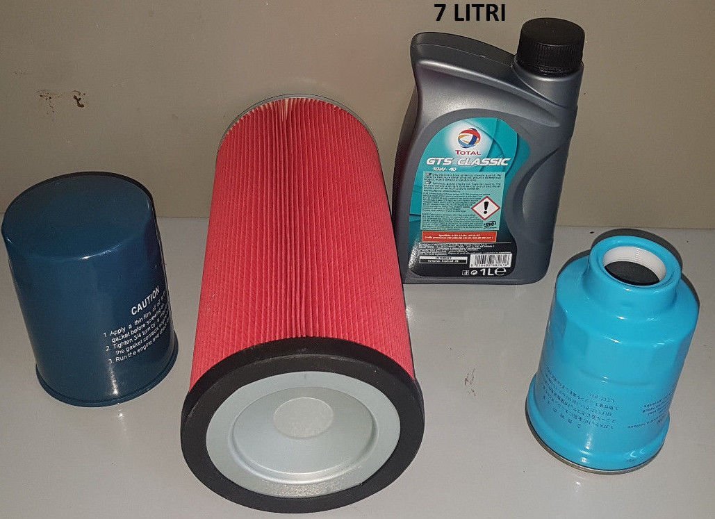 KIT TAGLIANDO 3 FILTRI + LITRI 7 TOTAL 10W40 NISSAN PATROL GR I (Y60) 2.8 TD DAL 1988 AL 1997 (COD. MOTORE RD28T) - Autoricambi4x4