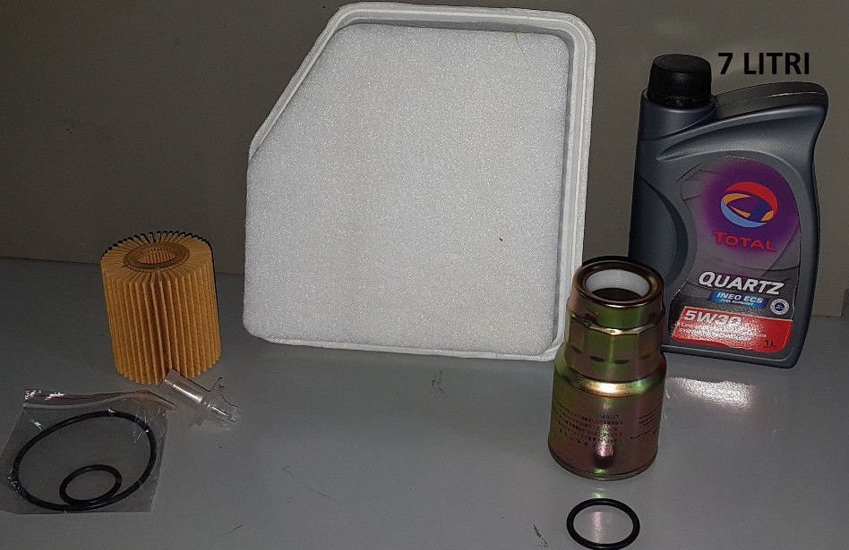 KIT TAGLIANDO 3 FILTRI + LITRI 7 TOTAL 5W30 TOYOTA RAV 4 III 2.2 D - 4D DAL 2006 ( COD. MOTORE 2AD - FTV / 2AD - FHV) - Autoricambi4x4