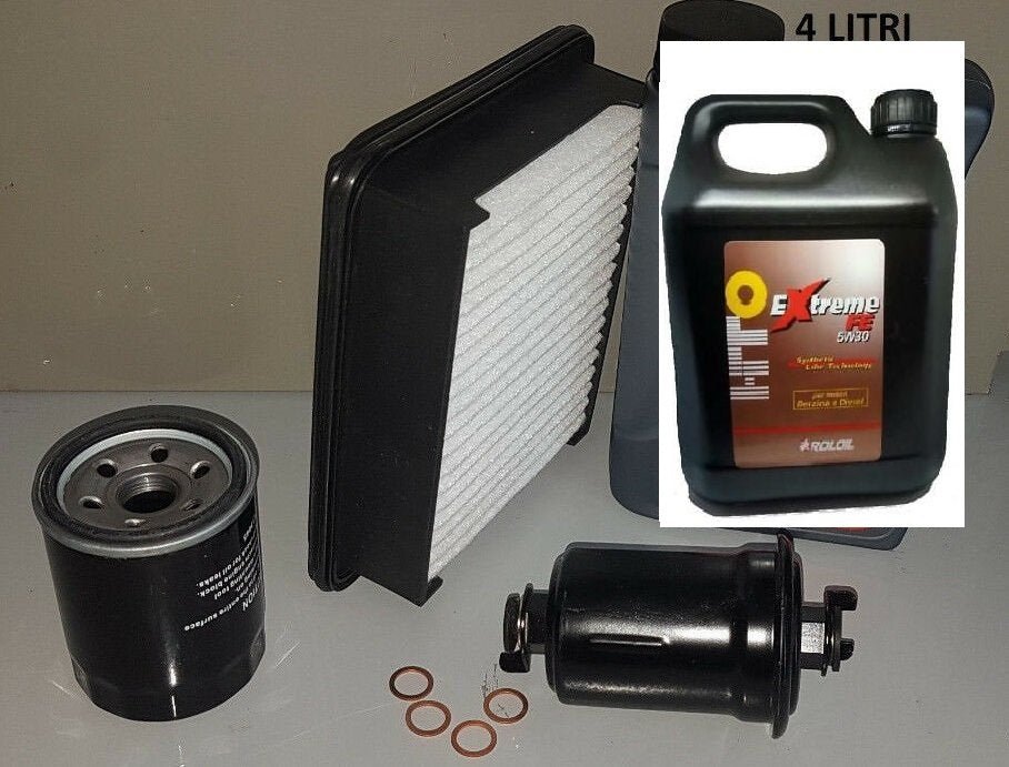 KIT TAGLIANDO 3 FILTRI + LT.4 ROLOIL 5W30 SUZUKI JIMNY 1.3 (SN413) 98 > G13BB - Autoricambi4x4