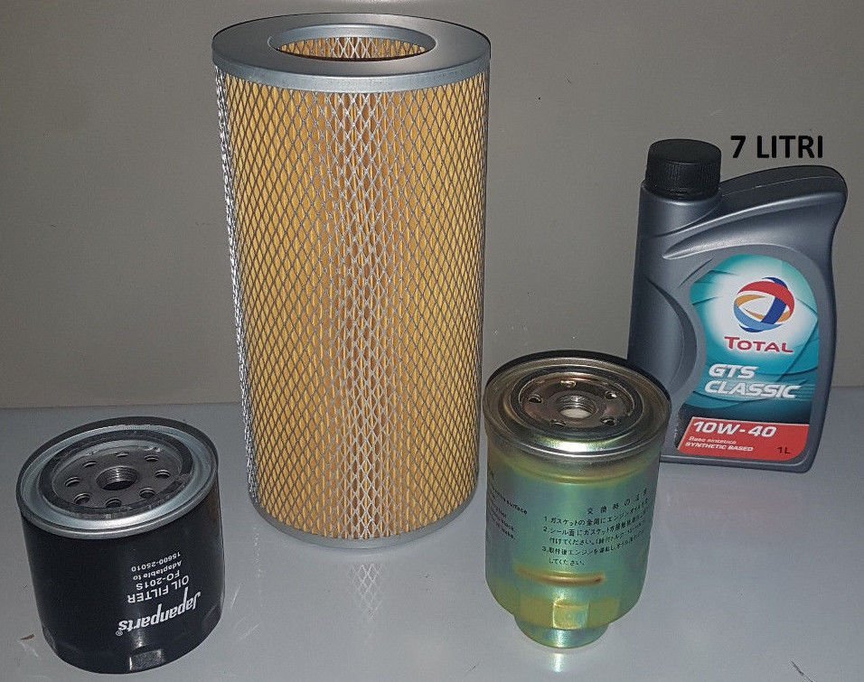 KIT TAGLIANDO 3 FILTRI+LITRI 7 TOTAL 10W40 TOYOTA HILUX 2.5 D - 4D DAL 2001 ( COD. MOTORE 2KD - FTV ) - Autoricambi4x4