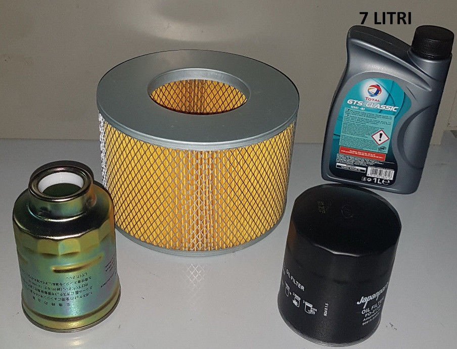KIT TAGLIANDO 3 FILTRI+LITRI 7 TOTAL 10W40 TOYOTA LAND CRUISER 80(J8) 4.2/4.5 DAL 1990 AL 1997 - Autoricambi4x4