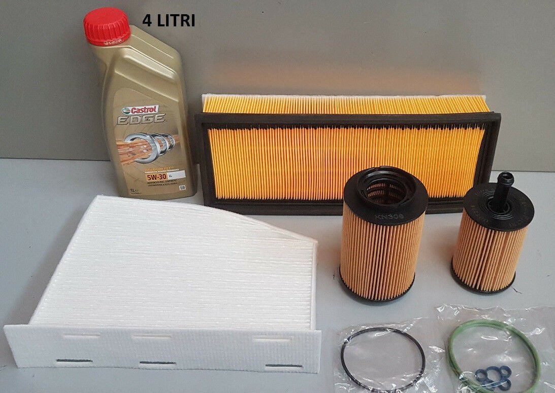 KIT TAGLIANDO + LITRI 4 CASTROL 5W30 GOLF V 1.9TDI DAL 2003 AL 2008 ( COD. MOTORE BRU / BKC ) - Autoricambi4x4