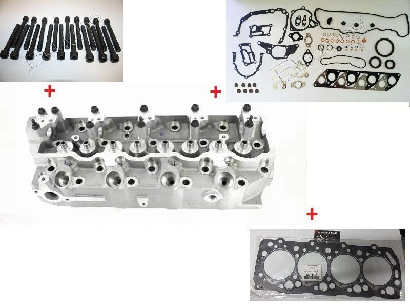 KIT TESTATA MOTORE NUDA VALVOLE INCASSATE/ SERIE GUARNIZIONI MOTORE/ GUARNIZIONE TESTATA ORIGINALE/ BULLONI TESTATA MITSUBISHI PAJERO II /L200 2.5TD - Autoricambi4x4