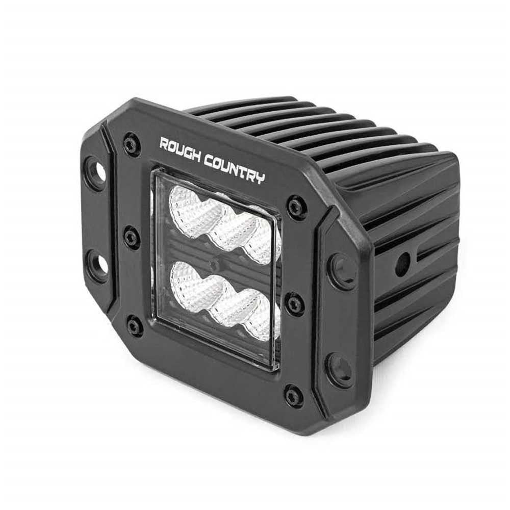 Luci LED 2" quadrate a filo flood Rough Country Black Series - Autoricambi4x4