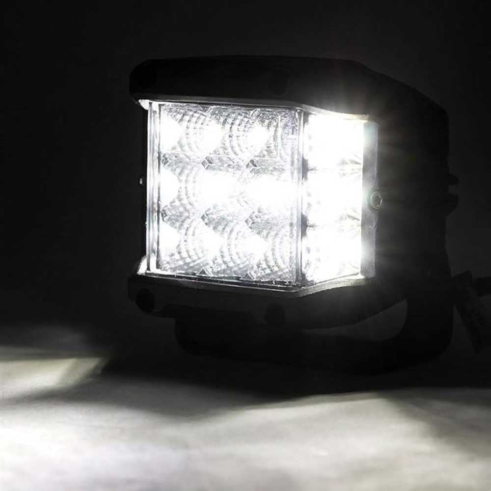 Luci LED 3" quadrate angolo ampio Osram Rough Country - Autoricambi4x4