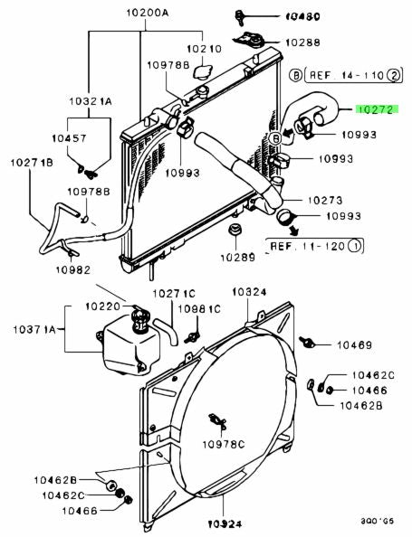 MANICOTTO INFERIORE RADIATORE MITSUBISHI L200 K74 (ORIGINALE) - Autoricambi4x4