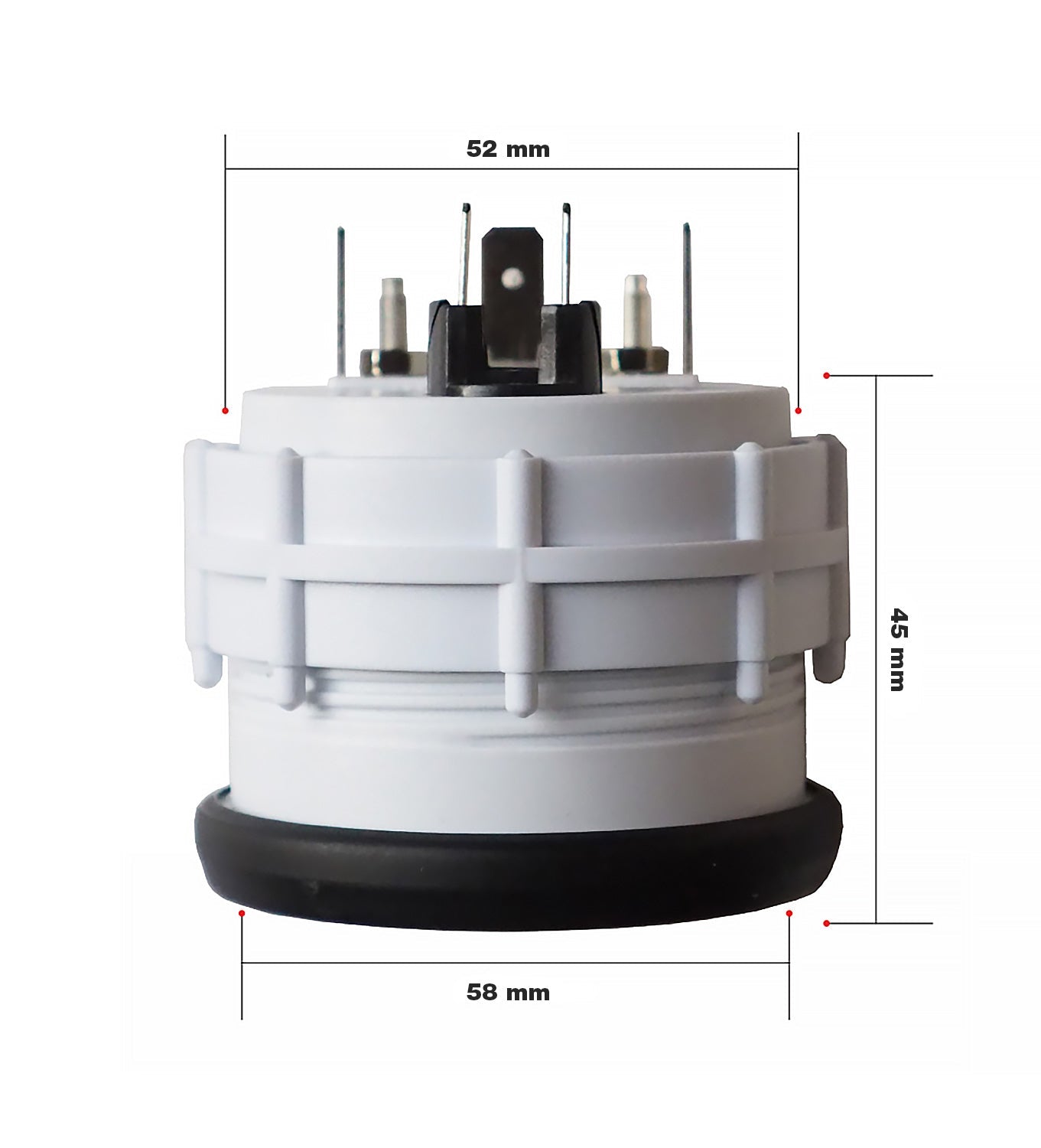MANOMETRO / TERMOMETRO TEMPERATURA ACQUA BLACK LINE - Autoricambi4x4