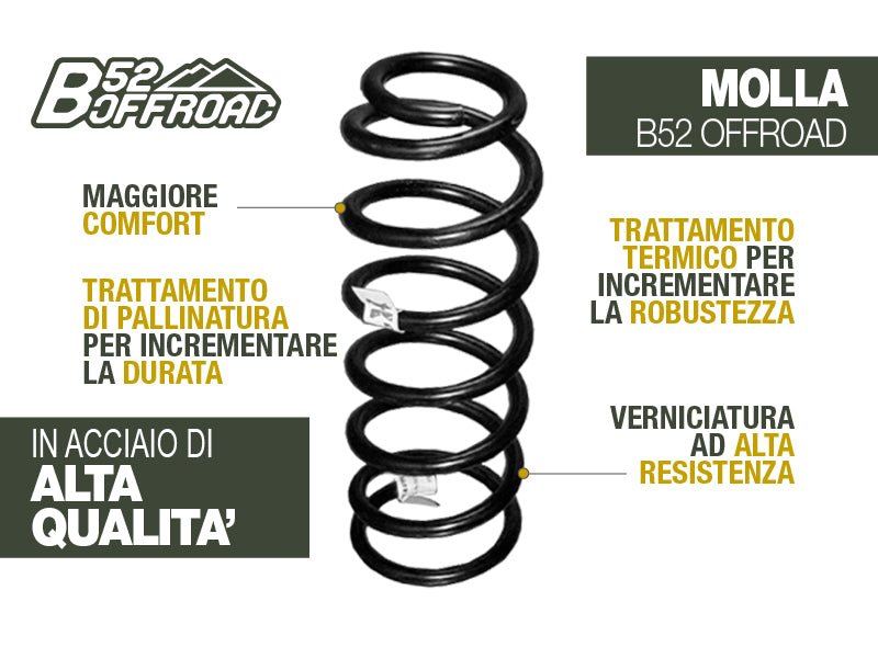 MOLLA +4CM B52 OFFROAD PER ISUZU D - MAX DAL 2019 IN POI - Autoricambi4x4