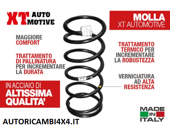 MOLLA +4CM MITSUBISHI PAJERO 1°SERIE/L040 5 PORTE DAL 1989 AL 1991 - Autoricambi4x4