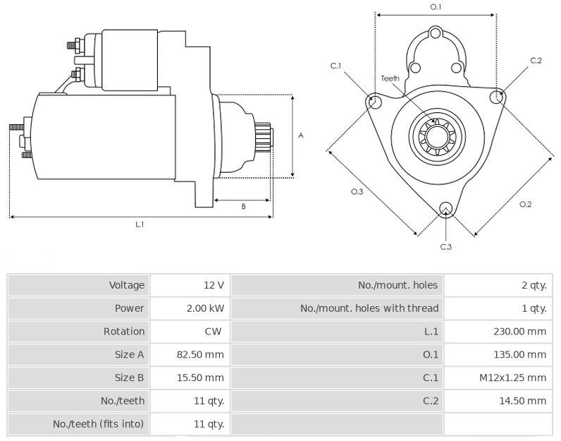 MOTORINO AVVIAMENTO TOYOTA LAND CRUISER LJ 70/ HILUX - Autoricambi4x4