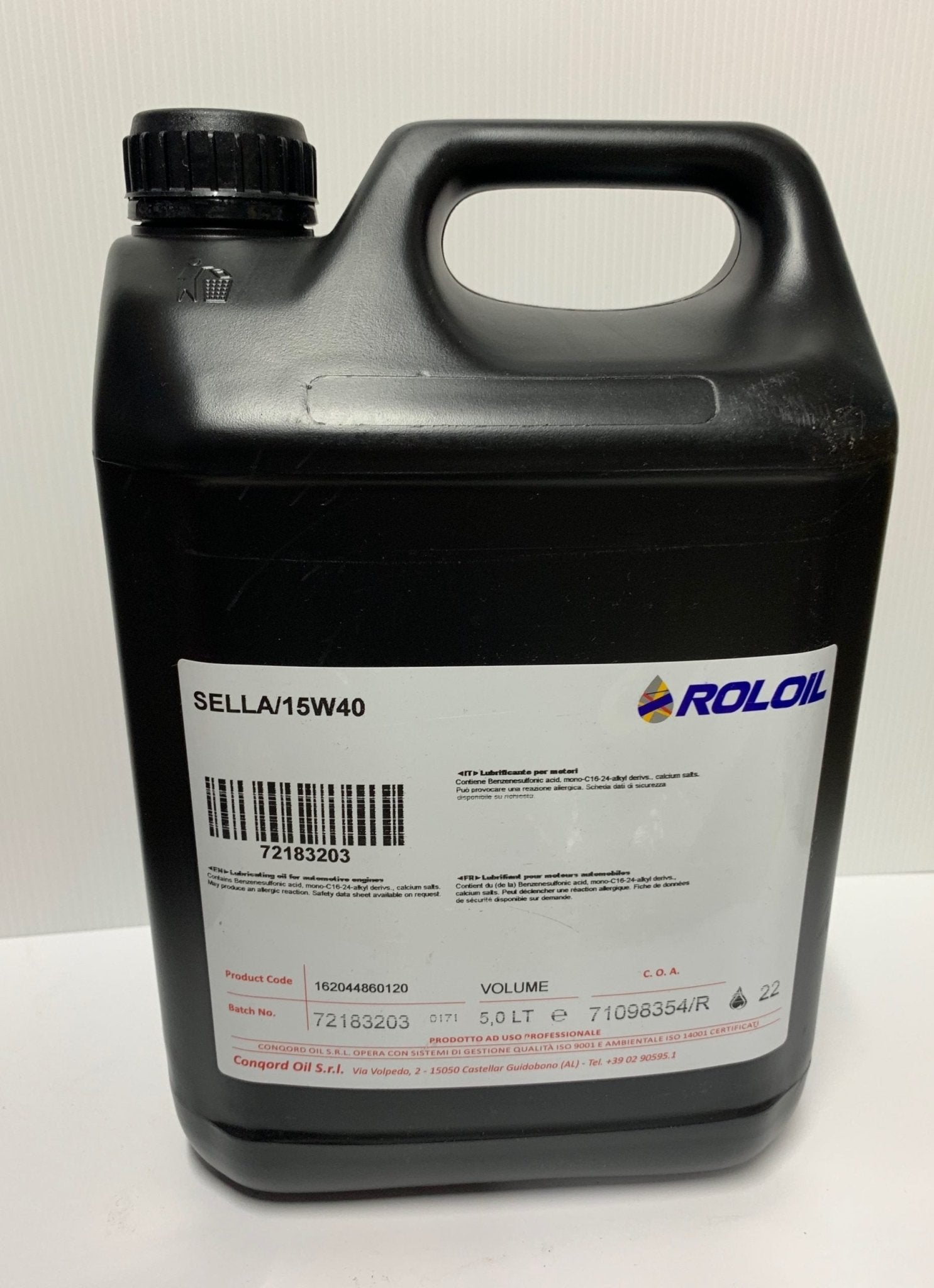 OLIO MOTORE ROLOIL SELLA 15W40 lt.5 - Autoricambi4x4