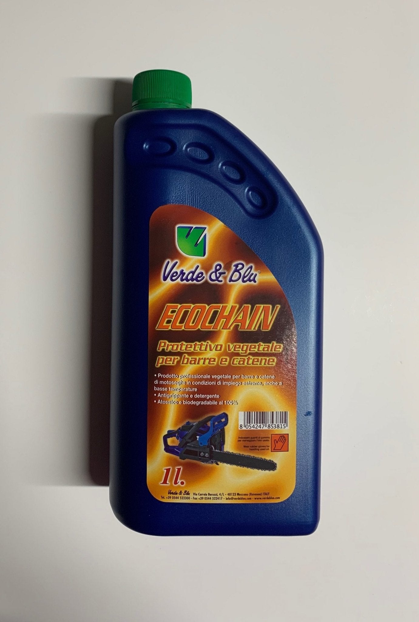 OLIO PER CATENE MOTOSEGHE VERDE & BLU ECOCHAIN lt.1 - Autoricambi4x4