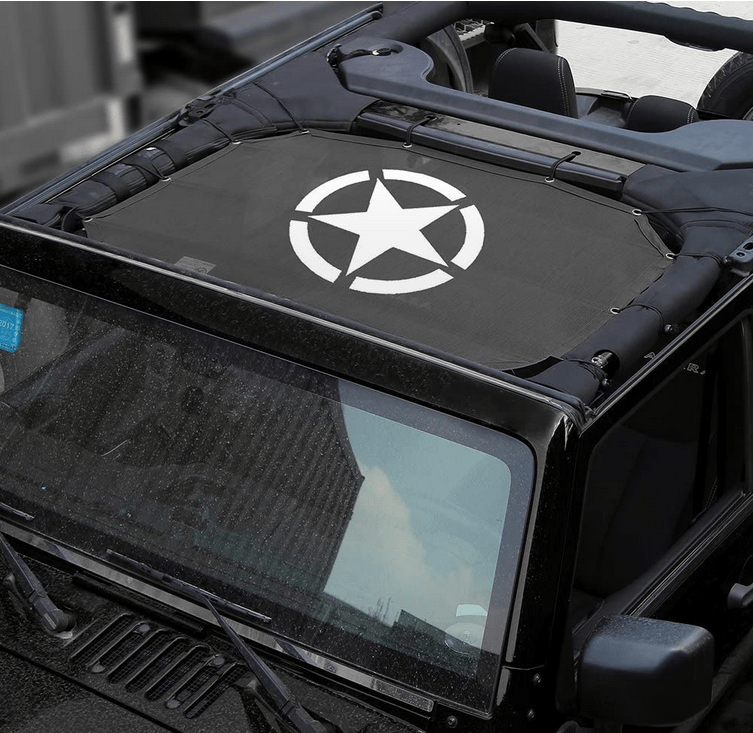 PARASOLE/ RETE SOLARE PER TETTO JEEP WRANGLER JK 2 PORTE - Autoricambi4x4