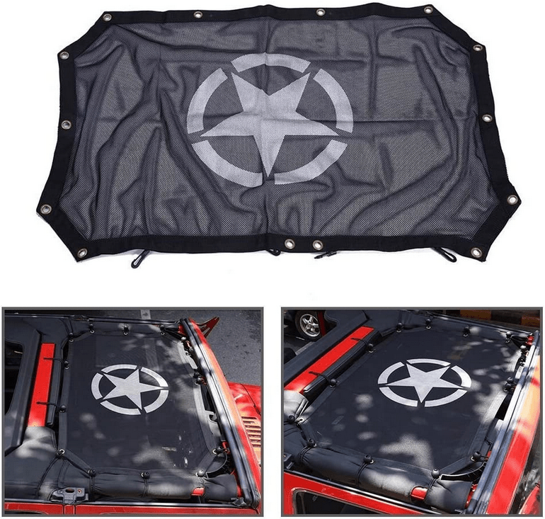 PARASOLE/ RETE SOLARE PER TETTO JEEP WRANGLER JK 2 PORTE - Autoricambi4x4
