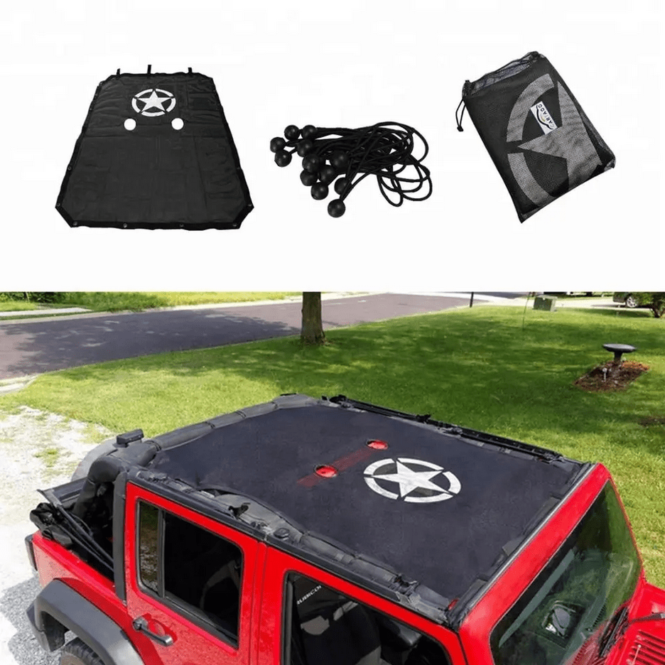 PARASOLE/ RETE SOLARE PER TETTO JEEP WRANGLER JK 4 PORTE - Autoricambi4x4