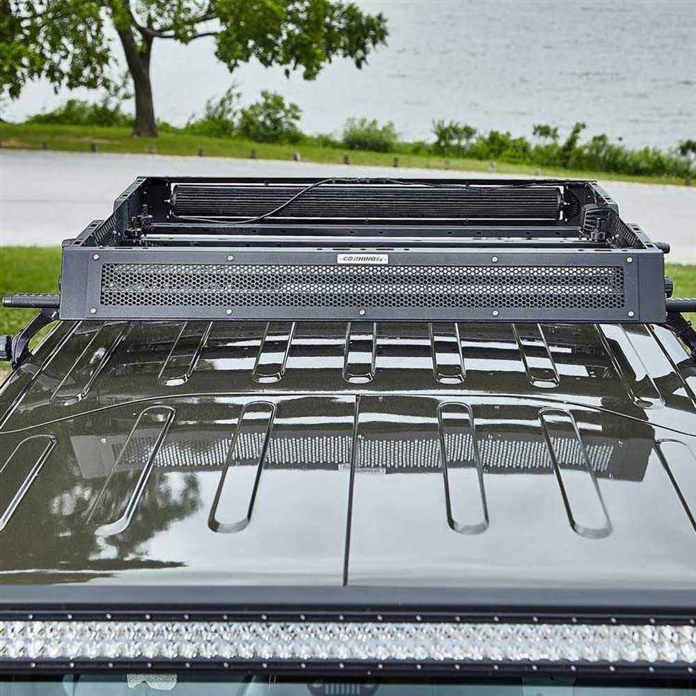 Piastra anteriore per due luci Cube LED 3x3" per portapacchi Go Rhino SRM100 - Autoricambi4x4