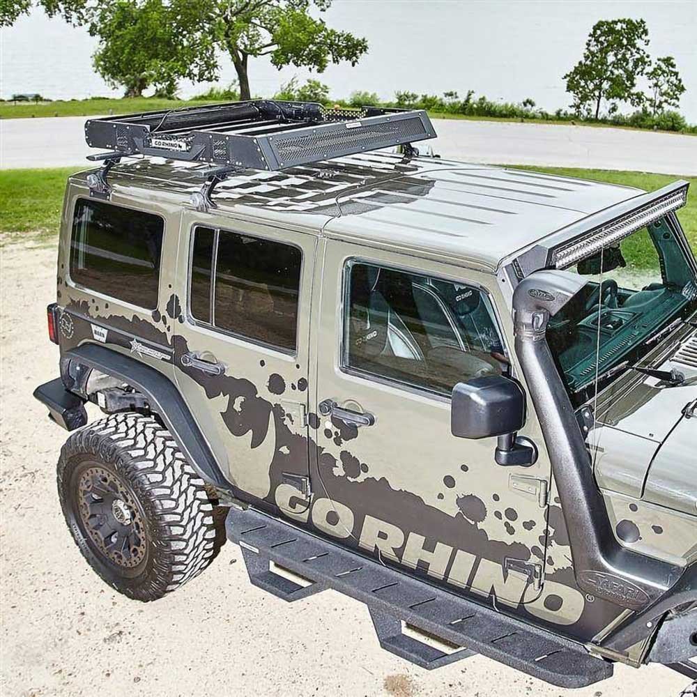 Piastra anteriore per due luci Cube LED 3x3" per portapacchi Go Rhino SRM100 - Autoricambi4x4