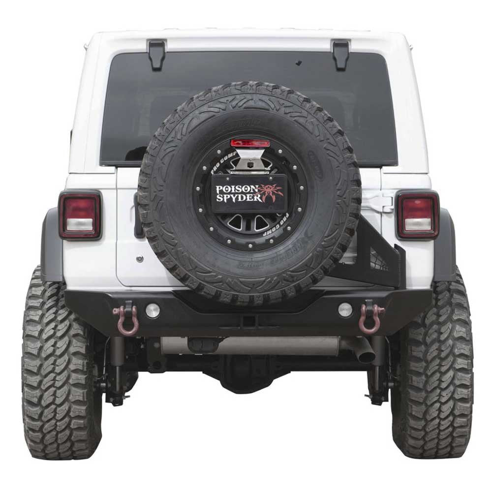 Portaruota fissato al telaio con supporto telecamera Poison Spyder - Autoricambi4x4