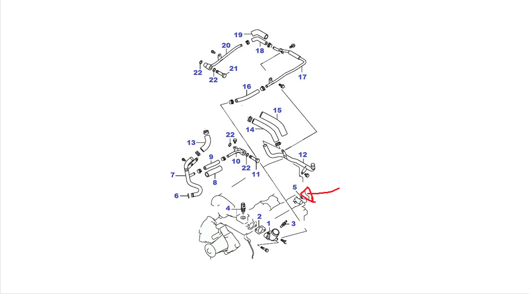 RACCORDO TESTATA/ GIUNTO TESTATA MITSUBISHI PAJERO/ L200/ HYUNDAI GALLOPER (ORIGINALE) - Autoricambi4x4