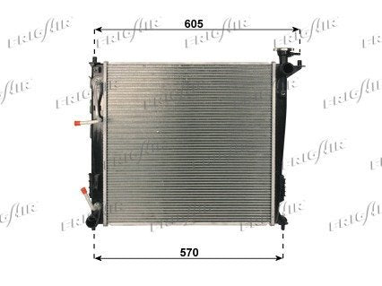 RADIATORE RAFFREDDAMENTO MOTORE HYUNDAI ix35 1.7 - 2.0 CRDi/ KIA SPORTAGE 1.7 - 2.0 CRDi (PER CAMBIO AUTOMATICO) - Autoricambi4x4