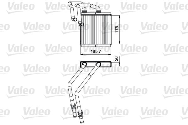RADIATORE RISCALDAMENTO, SCAMBIATORE CALORE NISSAN QASHQAI +2 I (ORIGINALE VALEO) - Autoricambi4x4