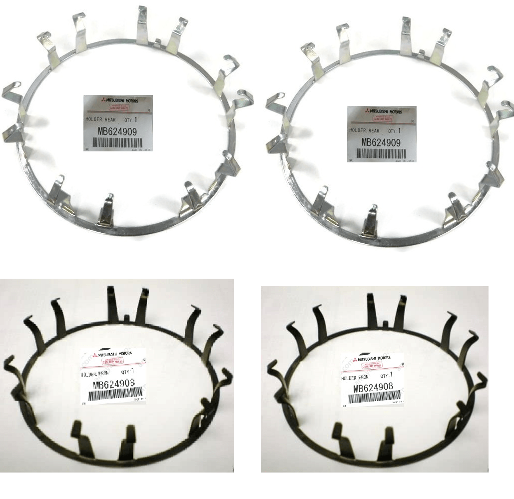 RUOTA CENTRO/ KIT 4 SUPPORTI COPRIMOZZO ANTERIORE E POSTERIORE MITSUBISHI PAJERO/ L200 (ORIGINALE) - Autoricambi4x4