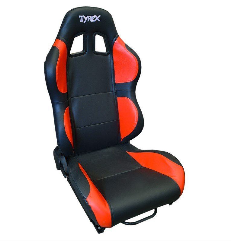 SEDILE SPORTIVO ECOPELLE ROSSO - NERO - Autoricambi4x4