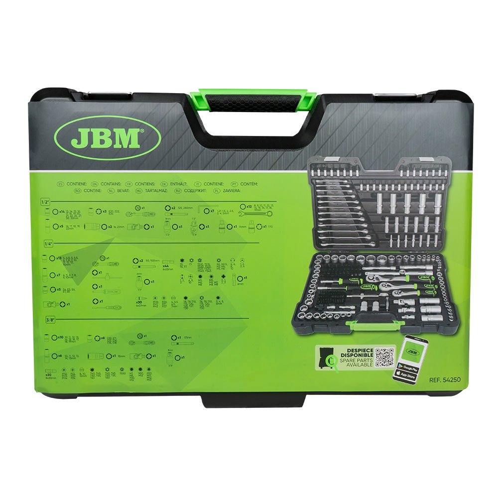 SET DI UTENSILI DA 216 PEZZI CON BUSSOLE A 12 LATI DA 1/4", 3/8" E 1/2" – FINITURA ZINCATA - Autoricambi4x4