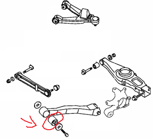 SILENTBLOCK BRACCIO OSCILLANTE LONGITUDINALE POSTERIORE MITSUBISHI PAJERO - Autoricambi4x4