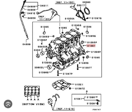 SPINA DI RIFERIMENTO VOLANO MITSUBISHI (ORIGINALE) - Autoricambi4x4