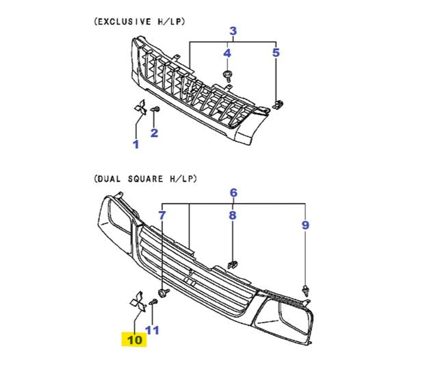 STEMMA GRIGLIA ANTERIORE MITSUBISHI L200/ PAJERO (ORIGINALE) - Autoricambi4x4