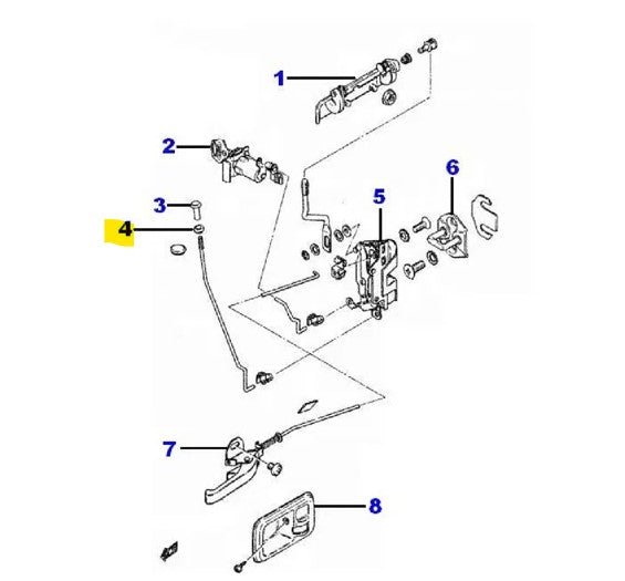 TAPPO DI CHIUSURA/ BOCCOLA PER ASTA DI SICUREZZA SUZUKI SJ410/ SJ413/ SAMURAI/ SANTANA (ORIGINALE) - Autoricambi4x4