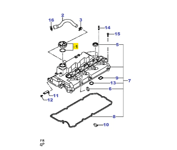 TAPPO INTRODUZIONE OLIO MOTORE MITSUBISHI (ORIGINALE) - Autoricambi4x4