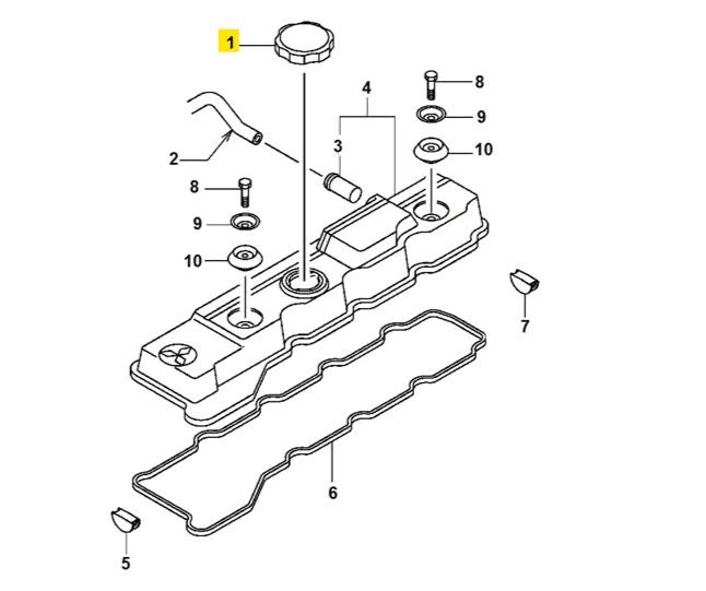 TAPPO INTRODUZIONE OLIO MOTORE MITSUBISHI (ORIGINALE) - Autoricambi4x4